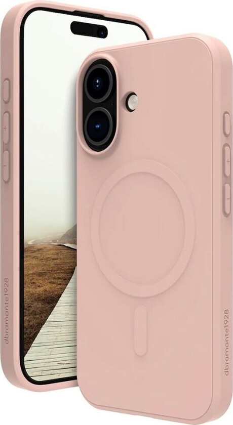 iPhone 16 dbramante1928 Greenland Deksel - 100% Resirkulert Plast - MagSafe Kompatibel - Pink Sand
