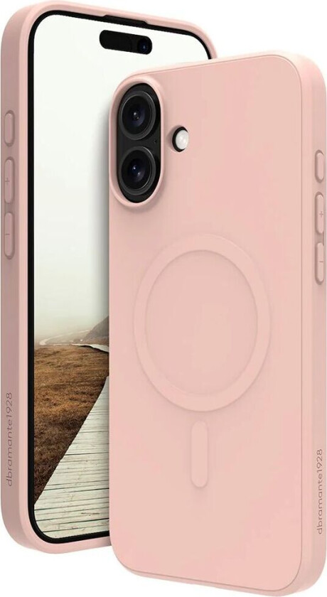 iPhone 16 Plus dbramante1928 Greenland Deksel - 100% Resirkulert Plast - MagSafe Kompatibel - Pink Sand