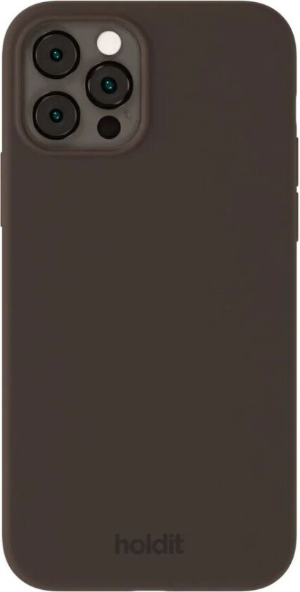 Holdit iPhone 12 / 12 Pro Soft Touch Silikon Deksel - Chocolate