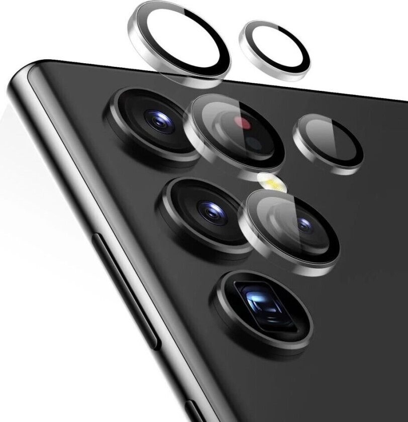 Samsung Galaxy S23 Ultra ESR Beskyttelsesglass til Kameralinser - Gjennomsiktig / svart