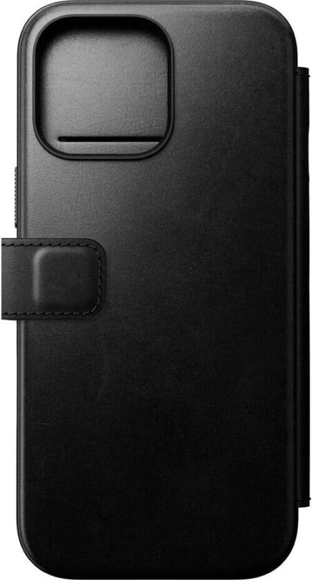 iPhone 16 Pro Max Nomad Modern Horween Leather Folio Deksel - MagSafe Kompatibel - Svart