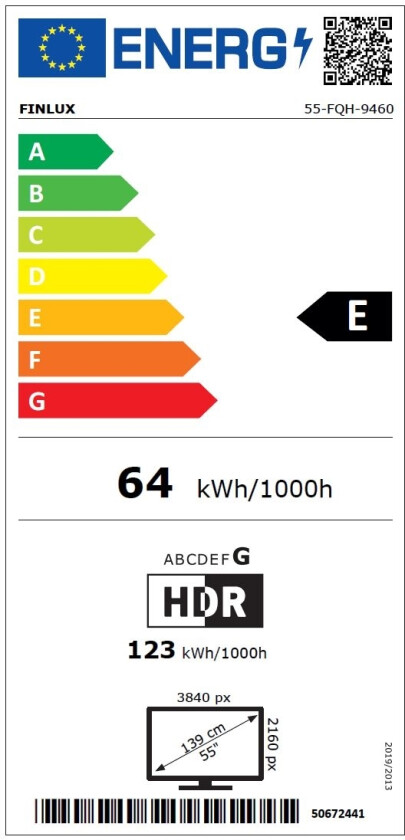 55Fqh9460 - 22" Diagonalklasse