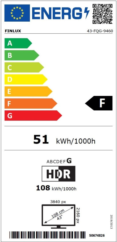 43Fqg9460 - 22" Diagonal Flott