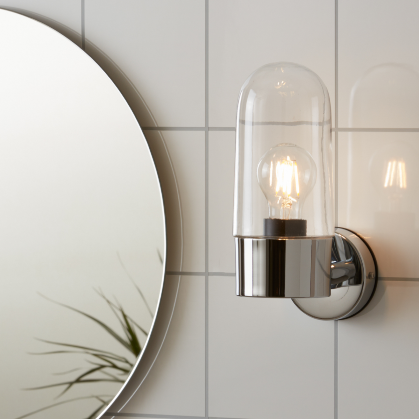 Zen vegglampe IP44 - Krom/klar - Krom / Klar - Krom / Klar