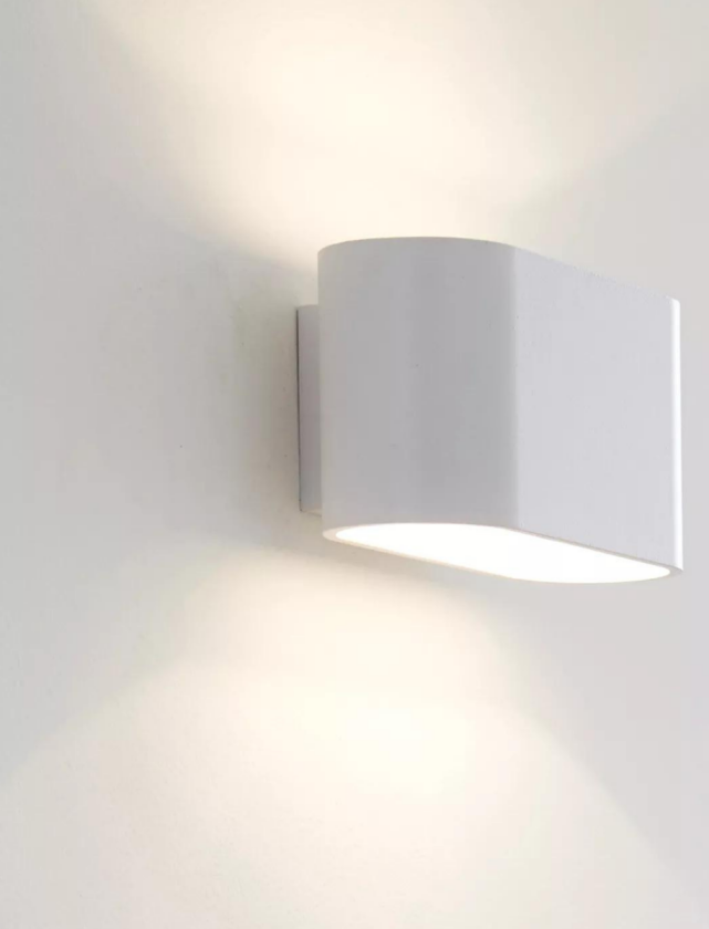 Xera oval vegglampe opp/ned lys - Hvit - Hvit