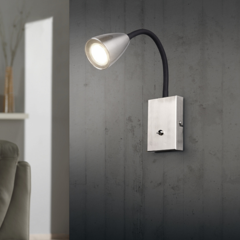 Wanda vegglampe - Nikkel - Nikkel