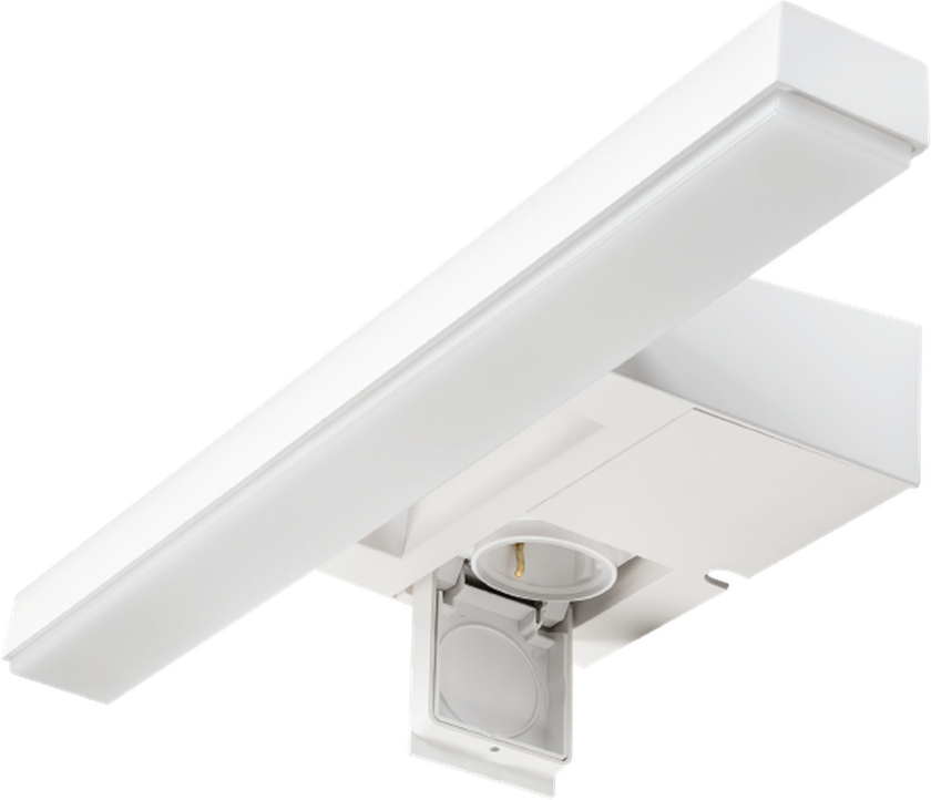 View vegglampe baderom 46 cm 2700K 16W IP44 m/Stikkontakt - Hvit - Hvit