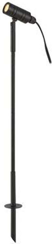 Unite 12 Hagespot 60 cm 0,8W 3000 Kelvin utendørs IP44 - Utbyggbar - Svart - Svart