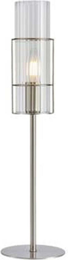Tubo bordlampe 50 cm - Satin nikkel/Klar - Klar - Klar