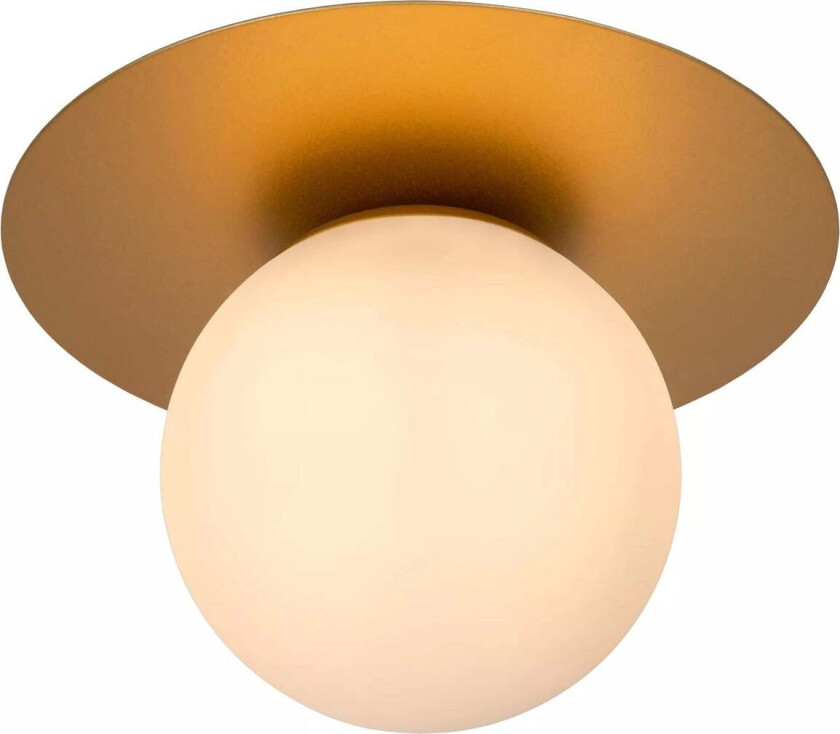 Tricia taklampe 25 cm - Gullfarget/Opal hvit - Messing / Opal