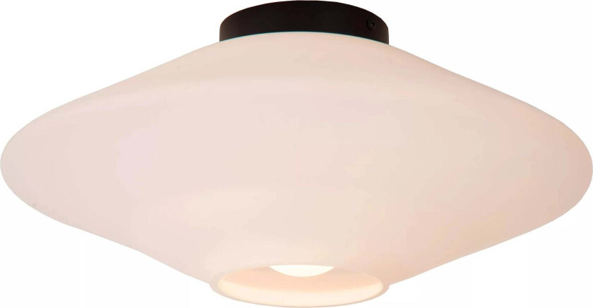 Trevor taklampe 42 cm - Svart/Opal - Svart / Opal