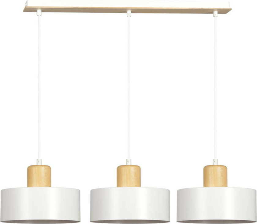 Torin trippel takpendel - Hvit/Tre - Hvit / Tre