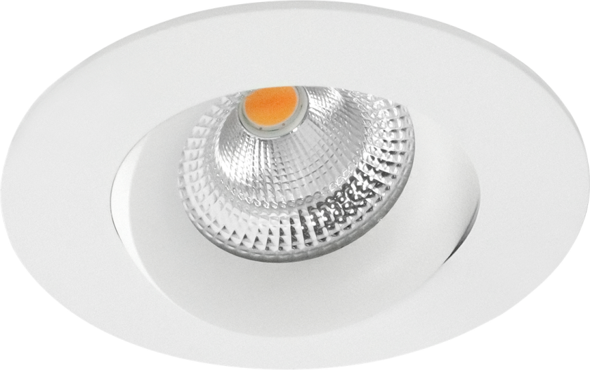 Tigrus 360° Rotatable lavtbyggende downlight 7W 2700K IP44 - Hvit - Hvit