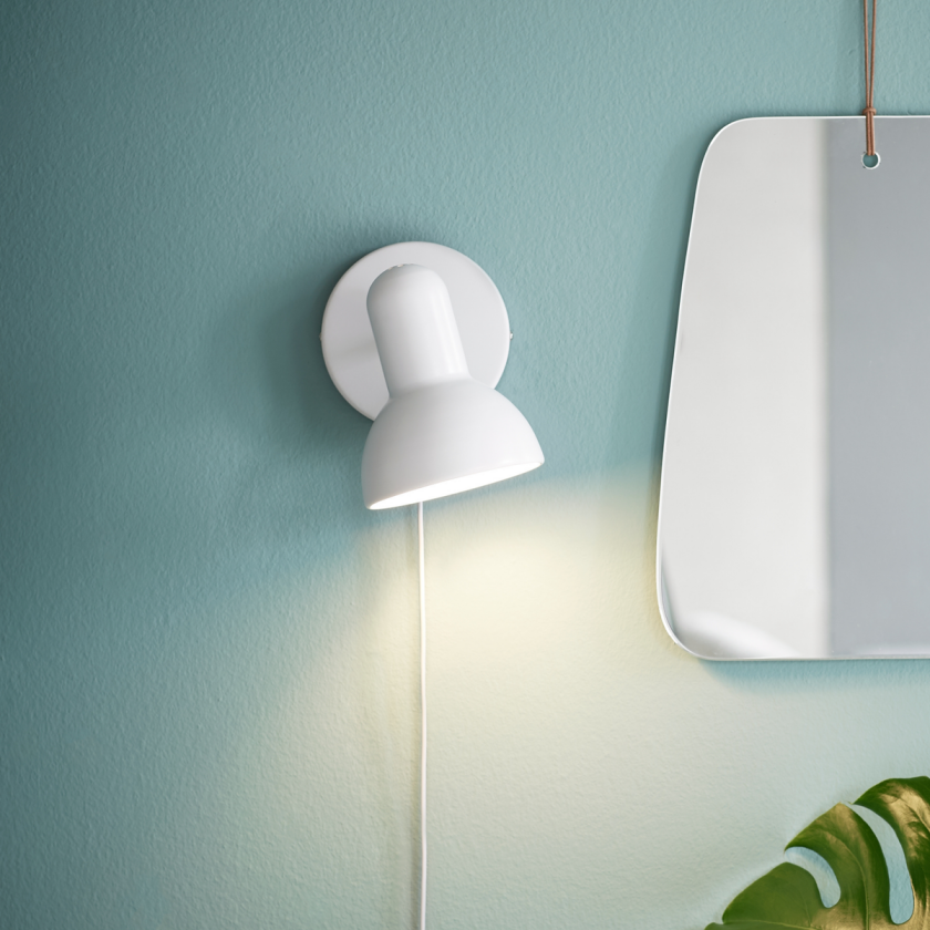 Texas vegglampe - Hvit - Hvit