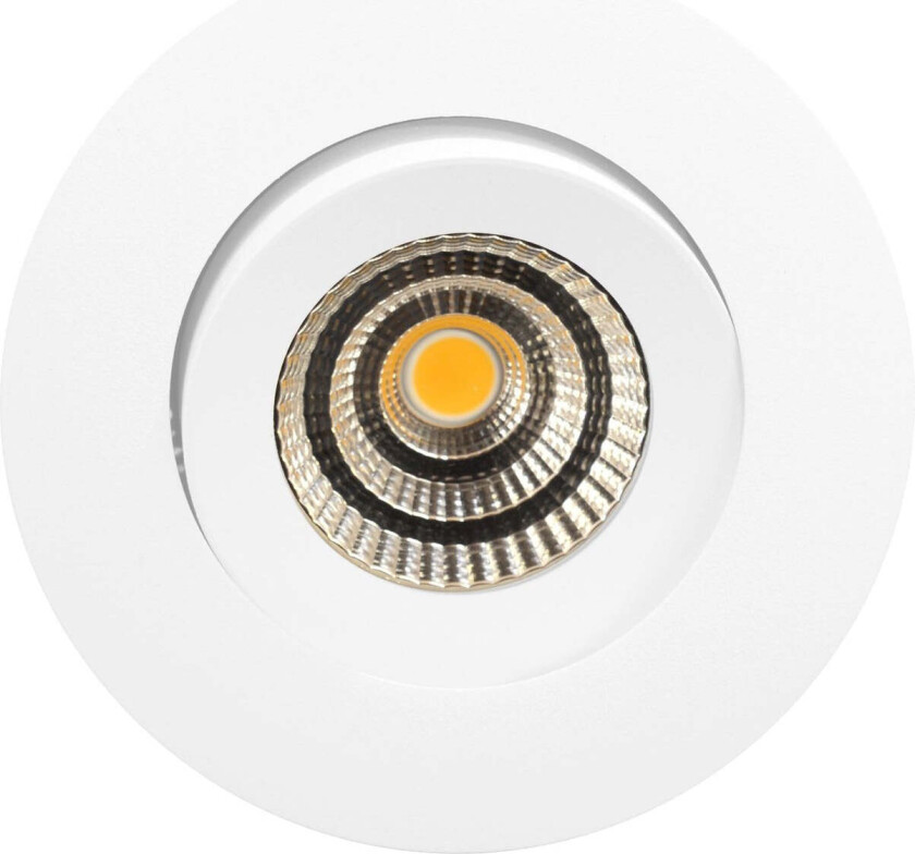 Stretto Isosafe lavtbyggende downlight 5W 2700K Dimbar - Hvit - Hvit
