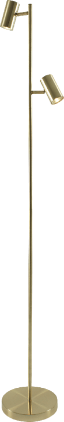 Stockholm dobbel gulvlampe 2x5W 3000 Kelvin 160 cm - Messing