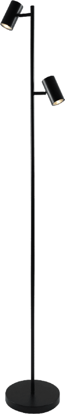 Stockholm dobbel gulvlampe 2x5W 3000 Kelvin 160 cm - Svart