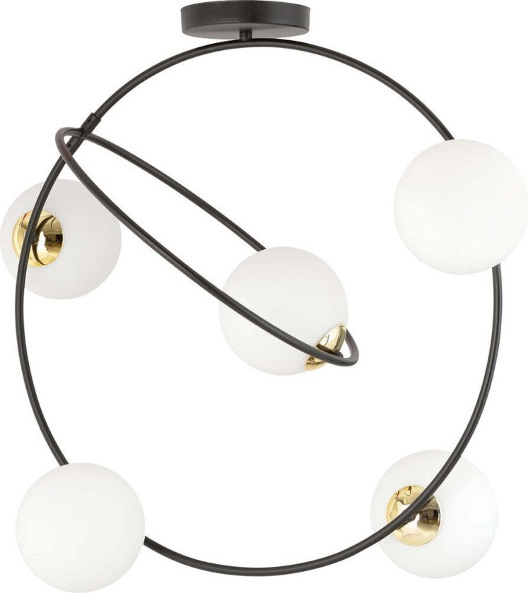 Stardom taklampe 5-lys - Svart/Opal