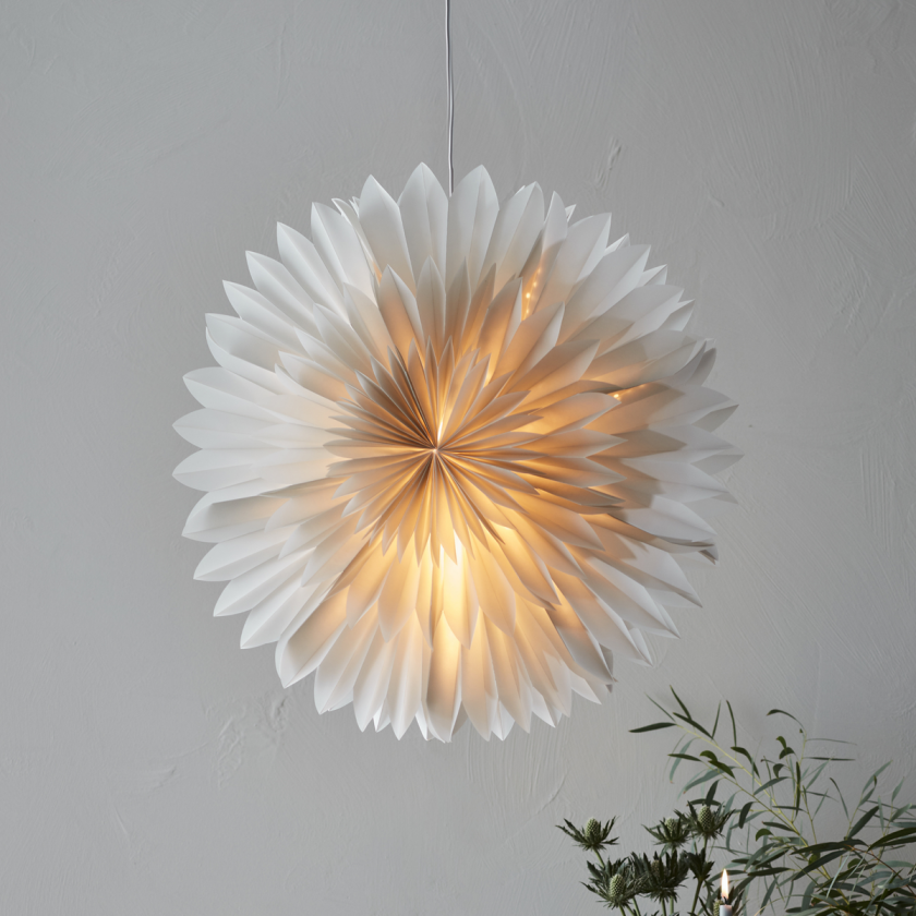 Solina hengende papirstjerne 58 cm - Grå - Grå - Grå