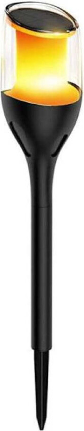 Solar Flame hagebelysning 1W 1600K IP65 - Solcelle - Svart