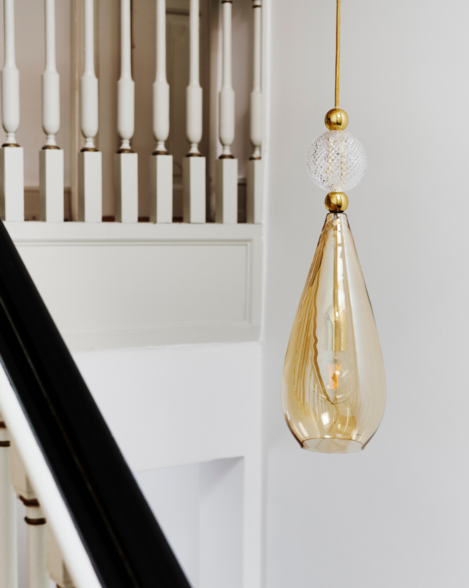 Smykke takpendel M Klar Golden Smoke/krystall - Klar