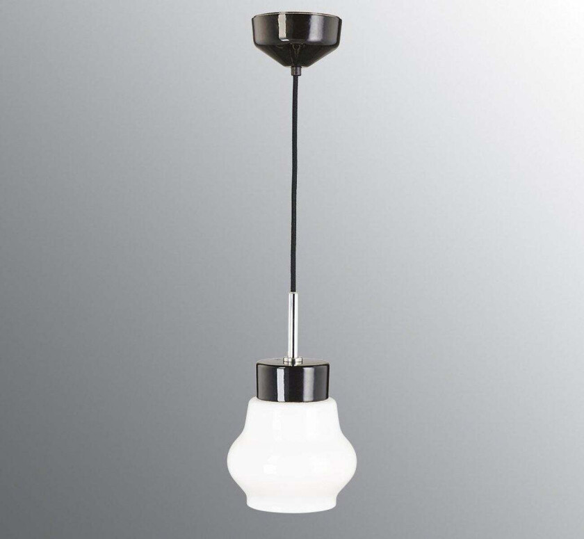 Smycka Emma pendel Svart/Opal Hvit - Svart