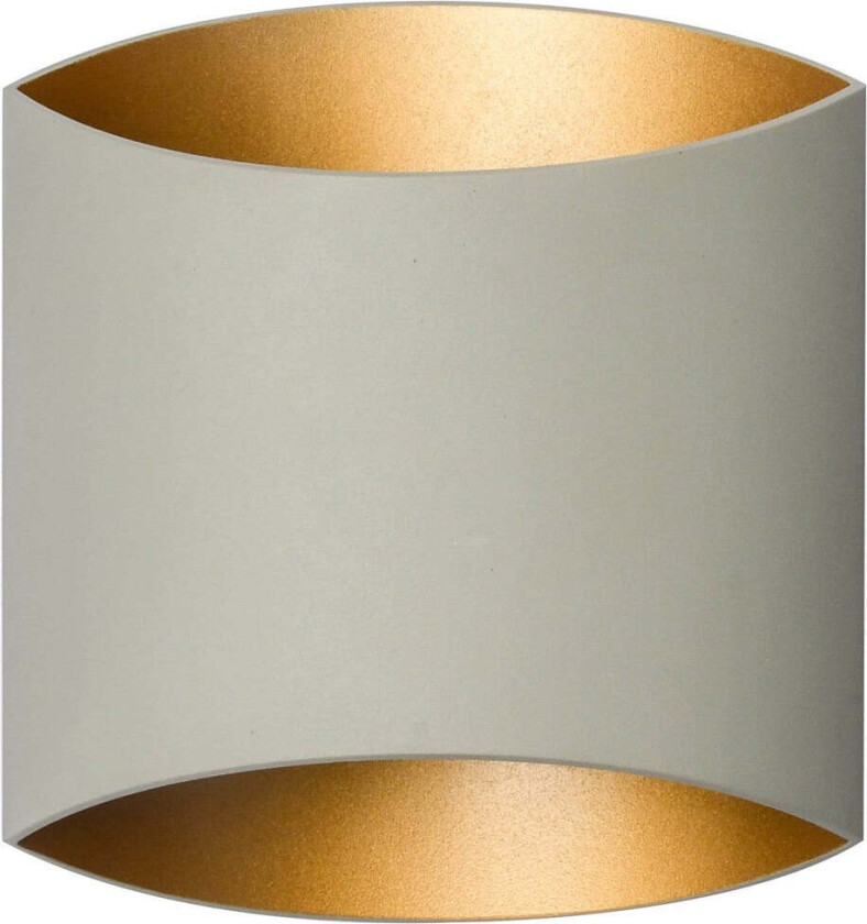 Shade X vegglampe E14 - Grå/Gullfarget