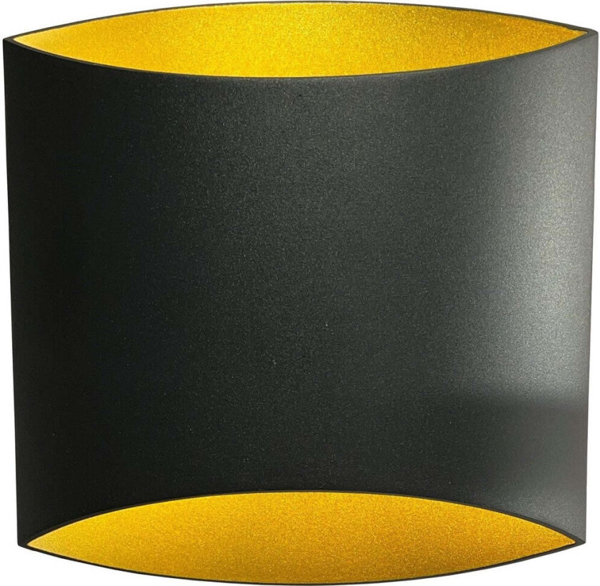 Shade X vegglampe E14 - Svart/Gullfarget