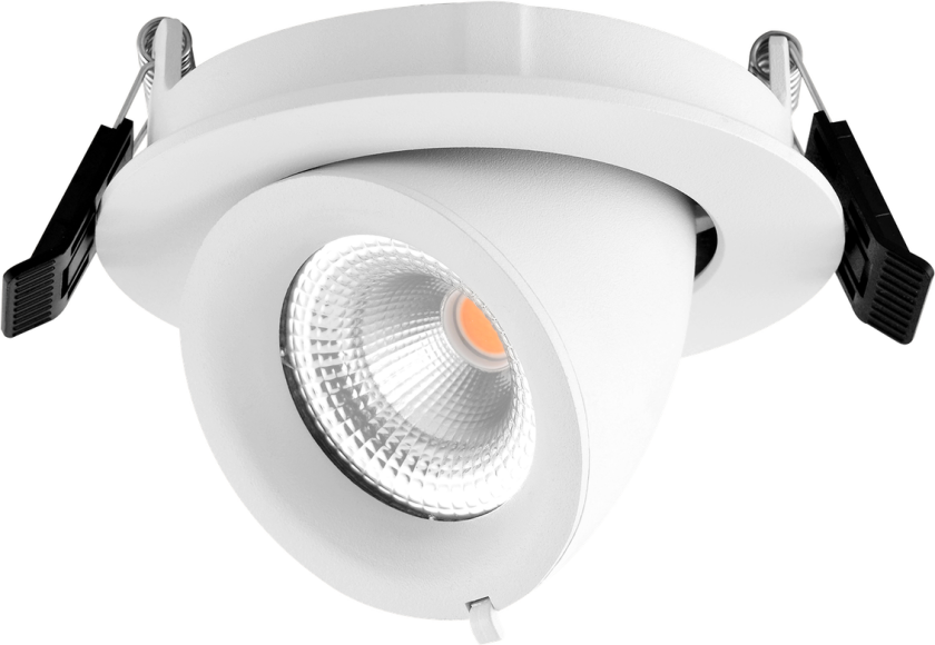 Sargas Rotatable lavtbyggende downlight 8W 2700K Dimbar IP20 - Hvit - Hvit