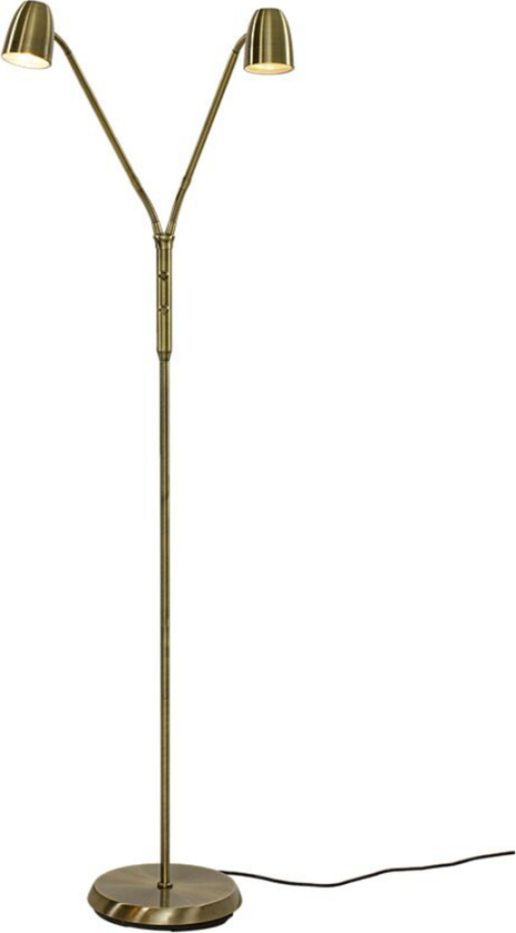 Sandnes dobbel gulvlampe - Antikk Messing