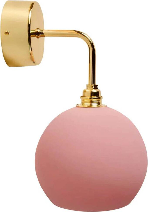 Rowan vegglampe small - Messing / kornet rosa