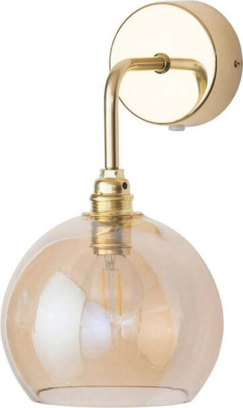 Rowan vegglampe - Golden smoke - Gull / Røyk