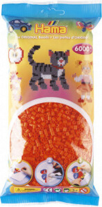 Midi 6000 Perler - Oransje 04