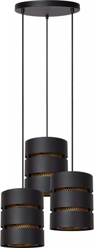 Rosas rondell takpendel 3-lys - Svart