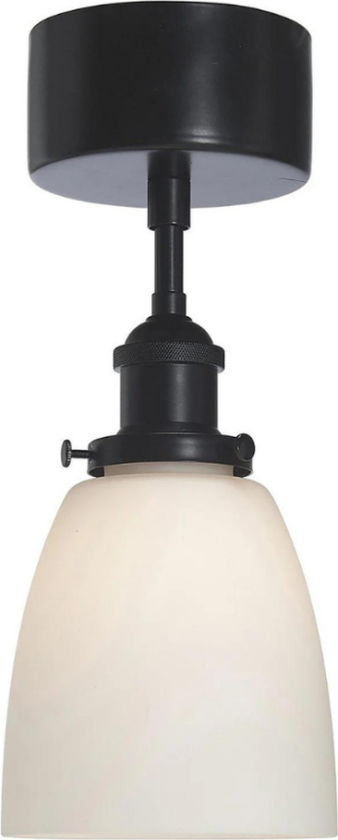 Rock taklampe - Svart/Opal - Svart / Opal