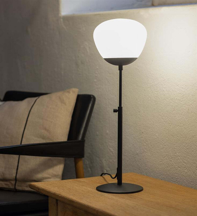 Rise bordlampe 60 cm - Svart/Opal hvit - Svart / Opal - Svart / Opal