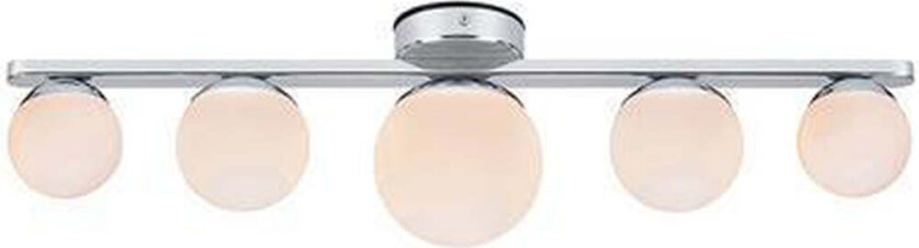 Puro tak/vegglampe IP44 - Krom/opal - Krom / Opal - Krom / Opal