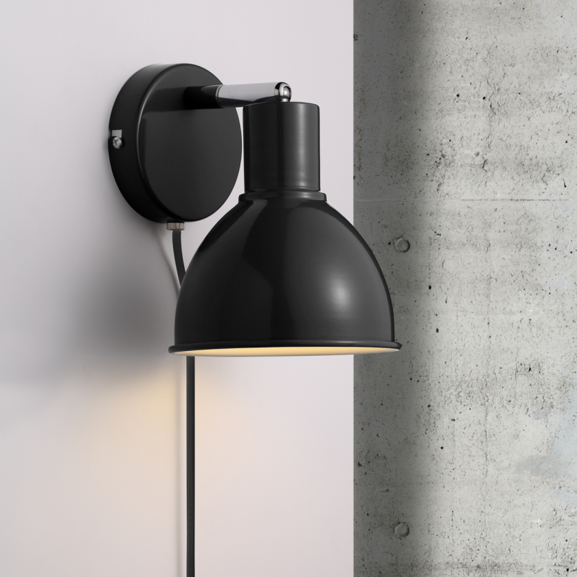 Pop vegglampe - Svart