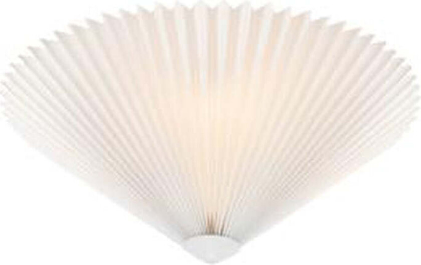 Plisado taklampe 42 - Hvit - Hvit