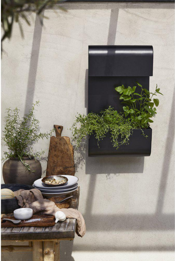 Planta vegglampe - Svart - Svart