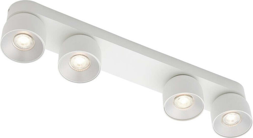 Pitcher spotskinne 4-lys - Hvit