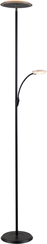 Parma gulvlampe m/lesearm 18+5W 183 cm 3000 Kelvin - Svart