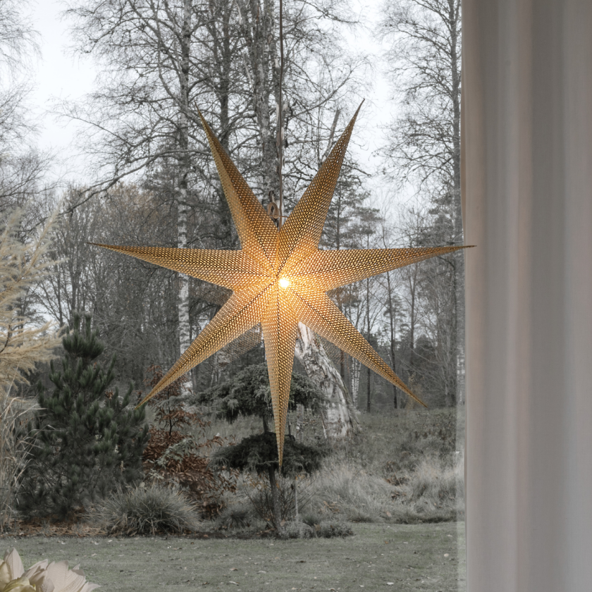 Pappstjerne 78 cm - Messing - Messing