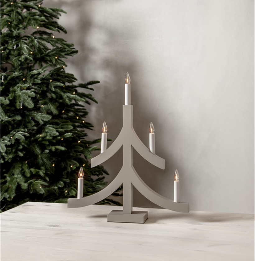 Pagod adventsstake 5 lys - Beige - Beige