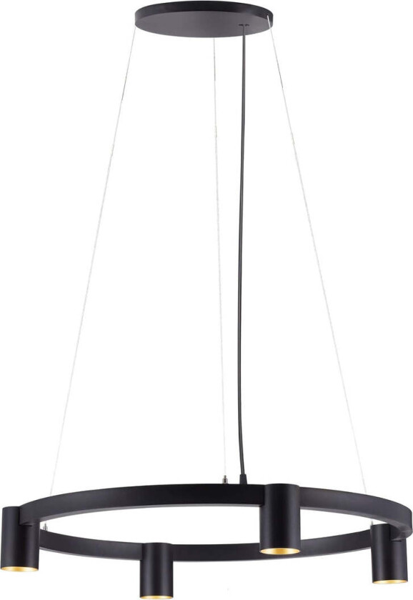 Oz K4 circular takpendel 60 cm - Svart/Gullfarget - Svart / Gull