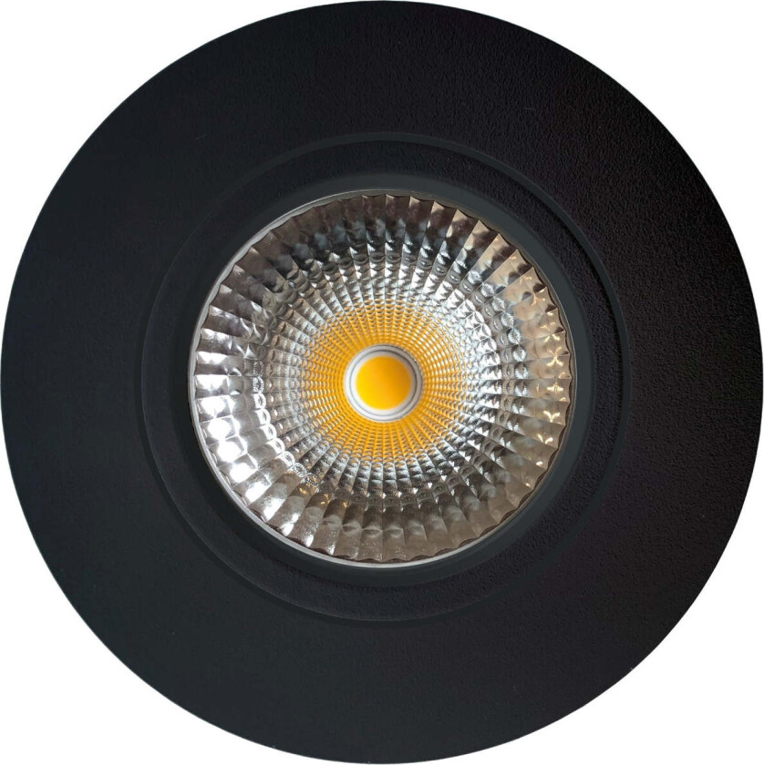 Out tiltbar lavtbyggende downlight utendørs 11W 3000K IP65 RA90 dimbar - Svart - Svart