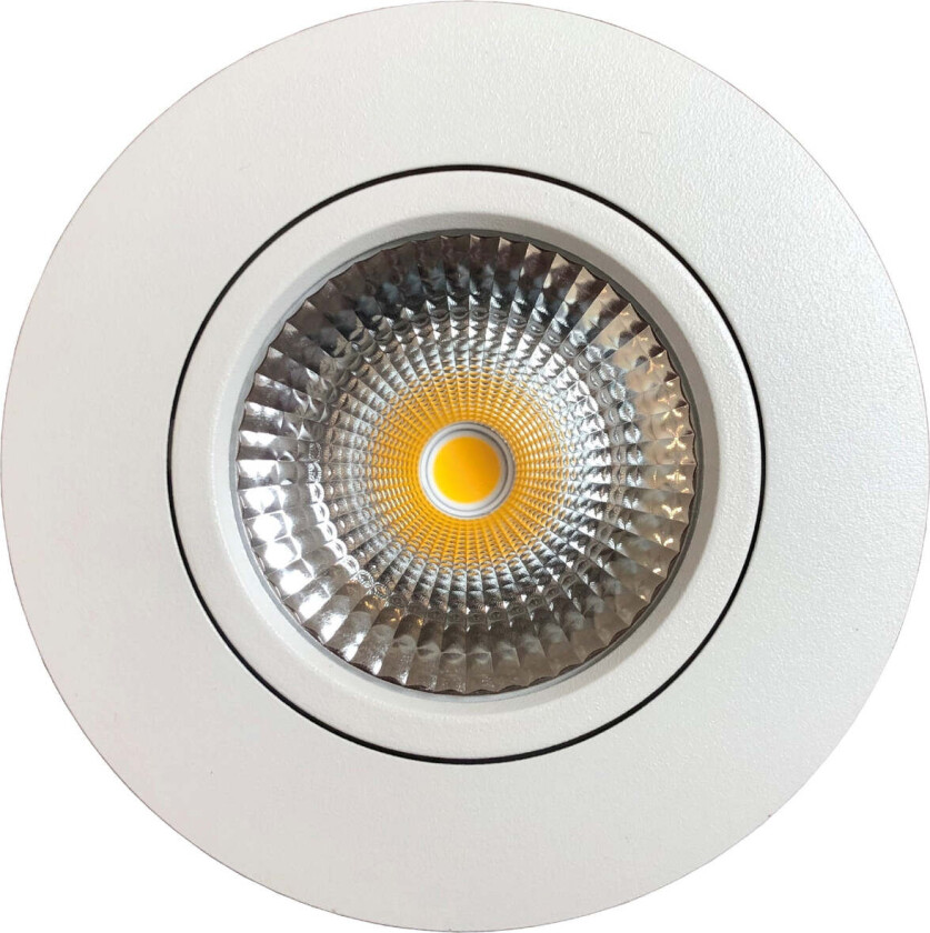 Out tiltbar lavtbyggende downlight utendørs 11W 3000K IP65 RA90 dimbar - Hvit - Hvit