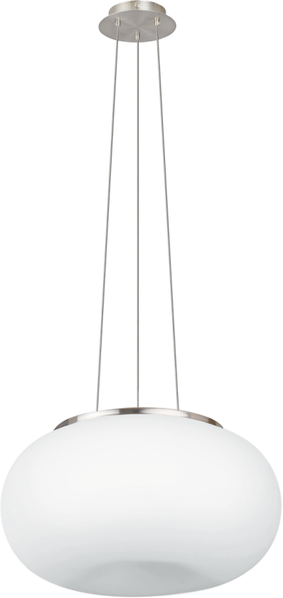 Optica takpendel 44,5 cm - Matt krom / Opal glass - Sølv / Hvit