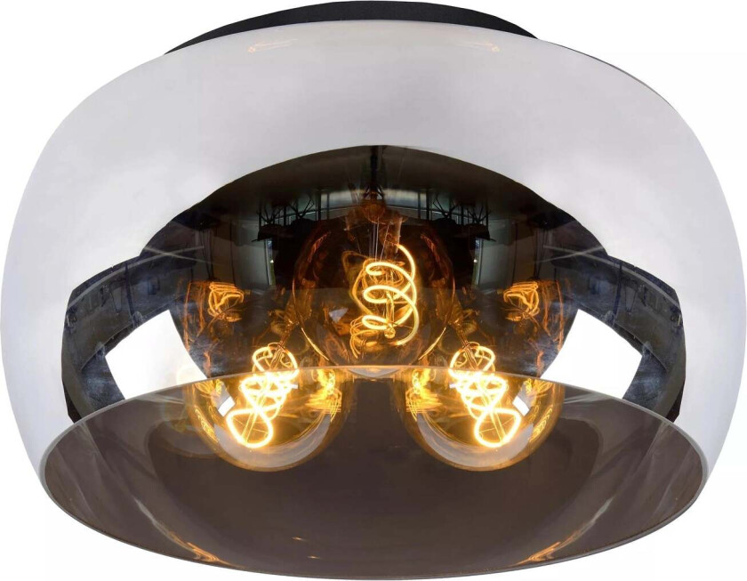 Olivia taklampe 40 cm - Svart/Røykfarget - Svart / Røyk