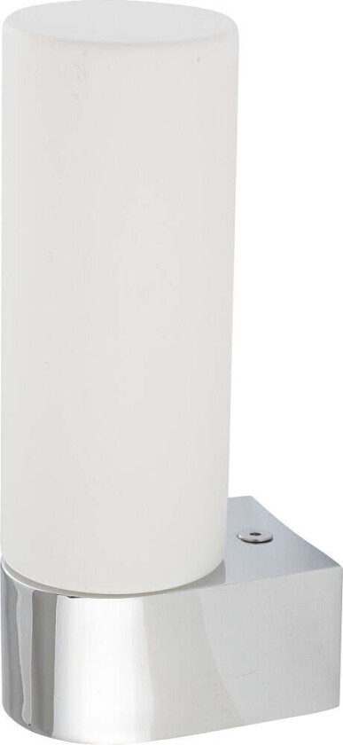 Natalie vegglampe enkel IP44 - Opal/Krom